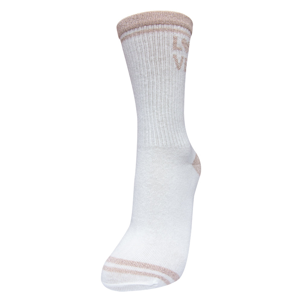 Girls Love Vibe Shimmer Stripe Crew Socks