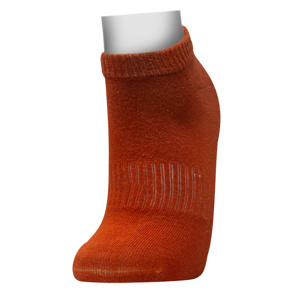 Kids Unisex & Women Solid Orange Ankle Socks