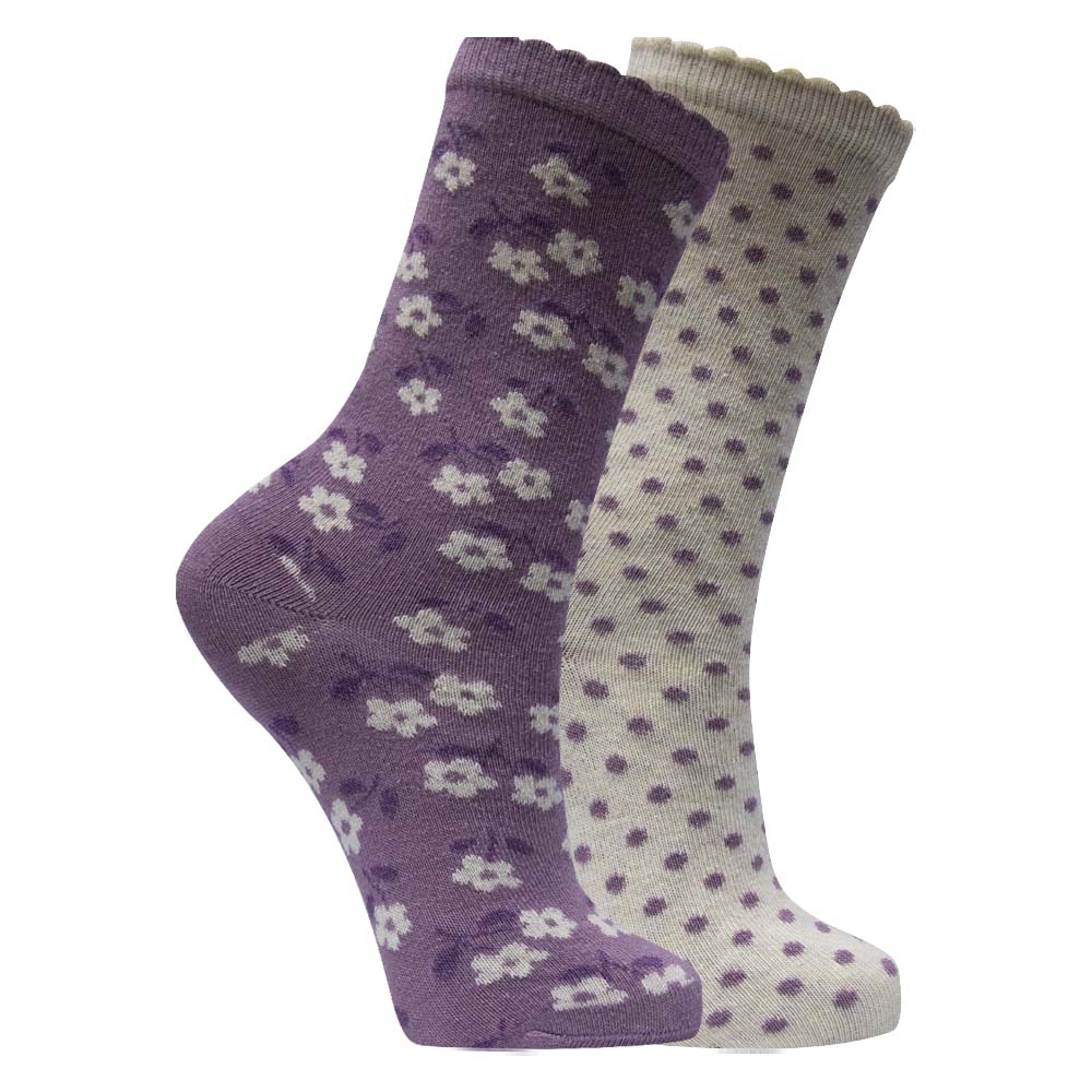 Girl's Fun Dot & Floral Ankle Socks