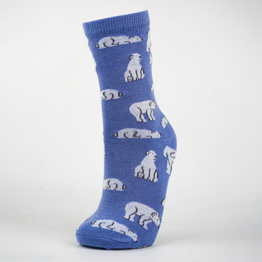 Boys Polar Bears Print Crew Socks