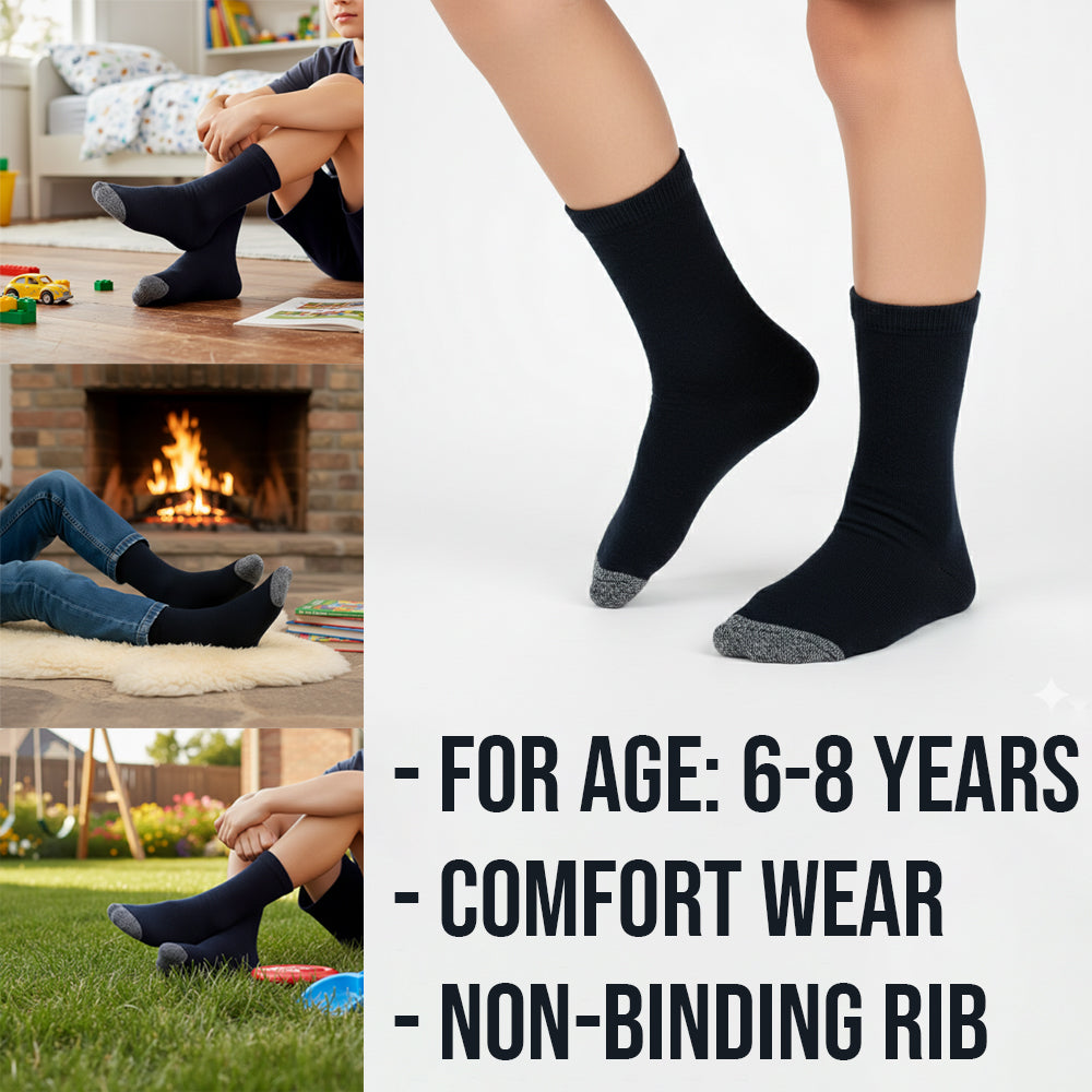 Boys' Navy Athletic Crew Socks