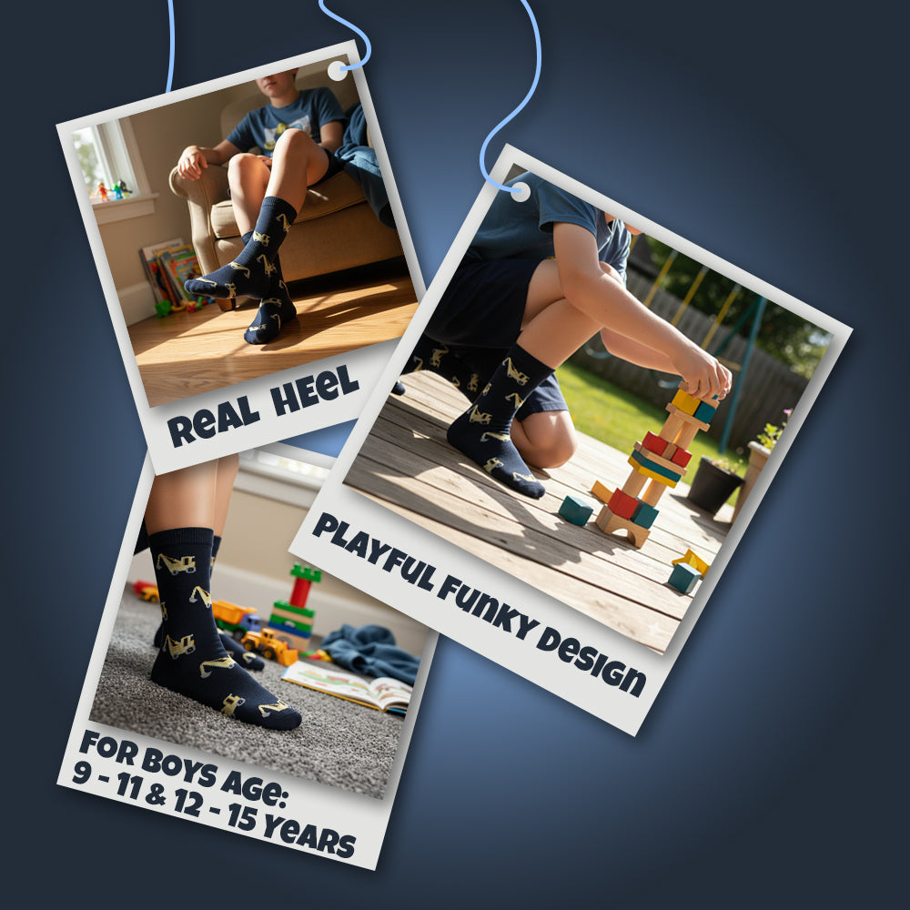 Boys' Crane Print Crew Socks