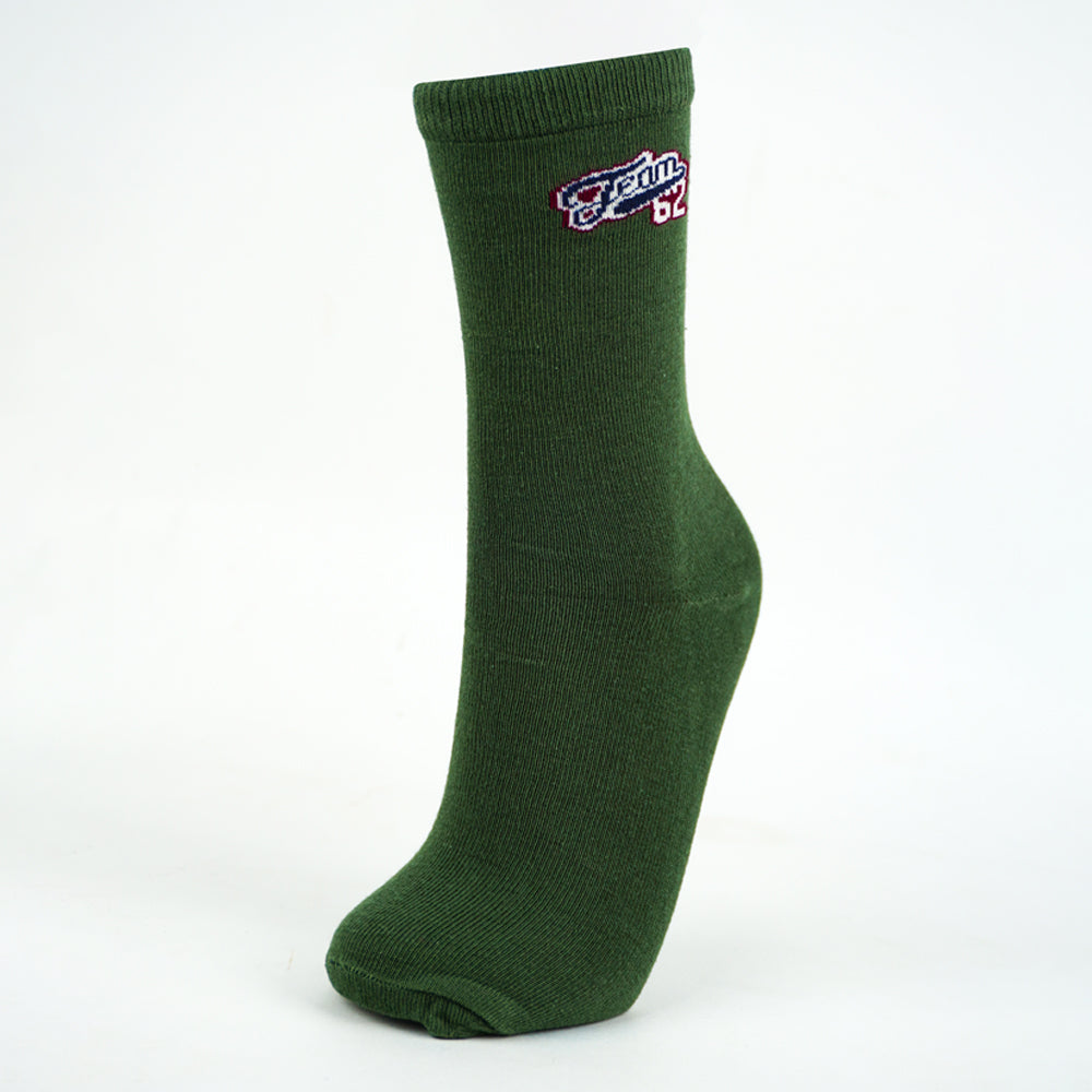 Boys "Team 62" Print Crew Socks