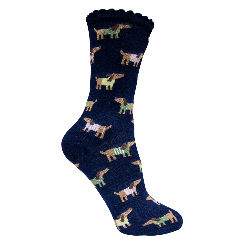 Dogs Print! Girl's Premium Crew Socks