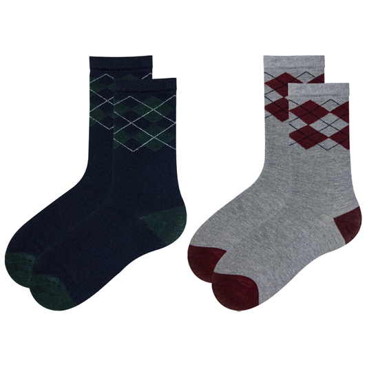 Boy's Argyle Crew Socks