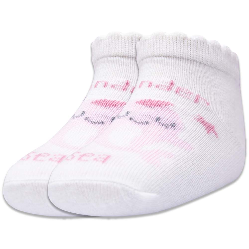 "Under The Sea" Pink Dolphin Baby Girl Ankle Socks