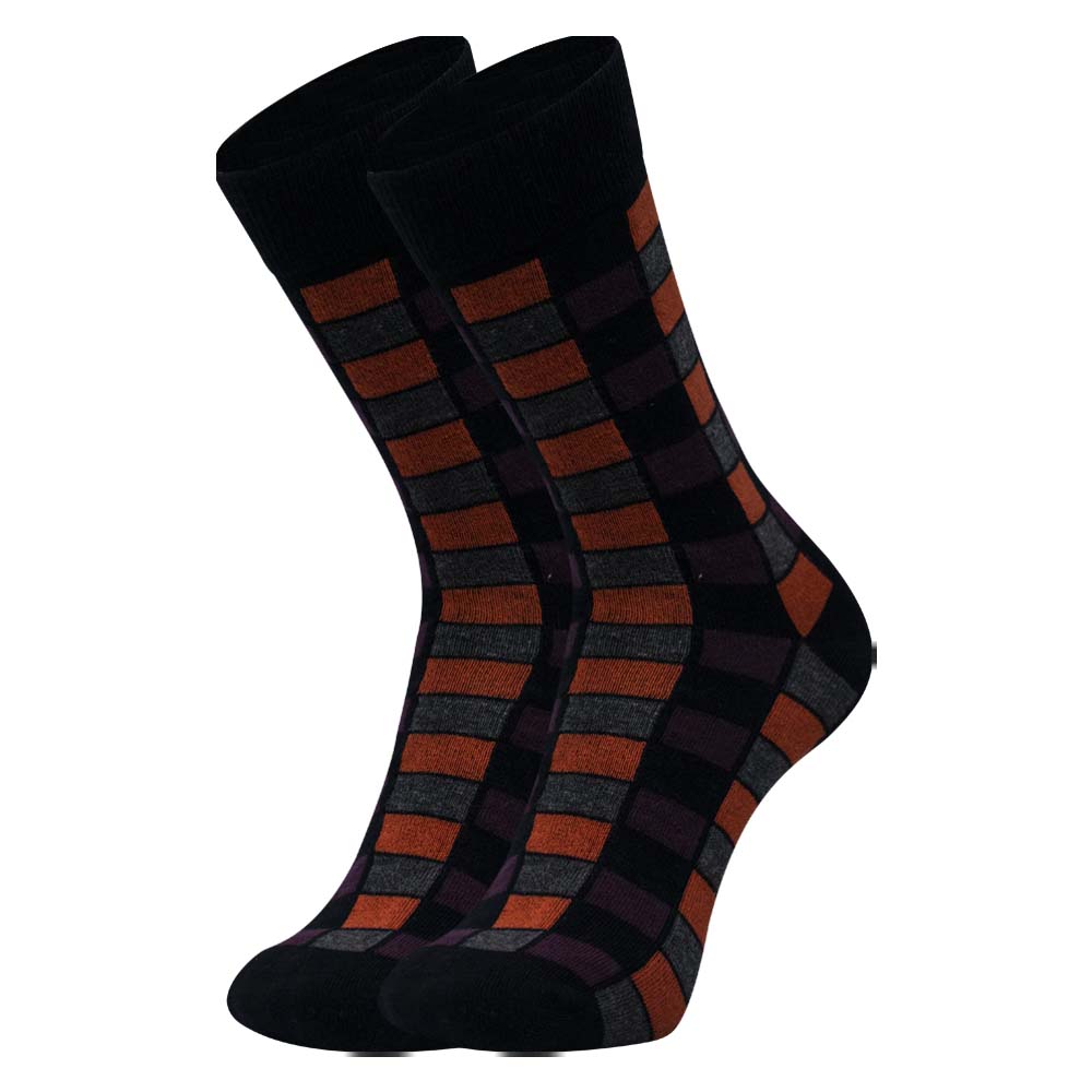 Men Checkered print Crew Socks
