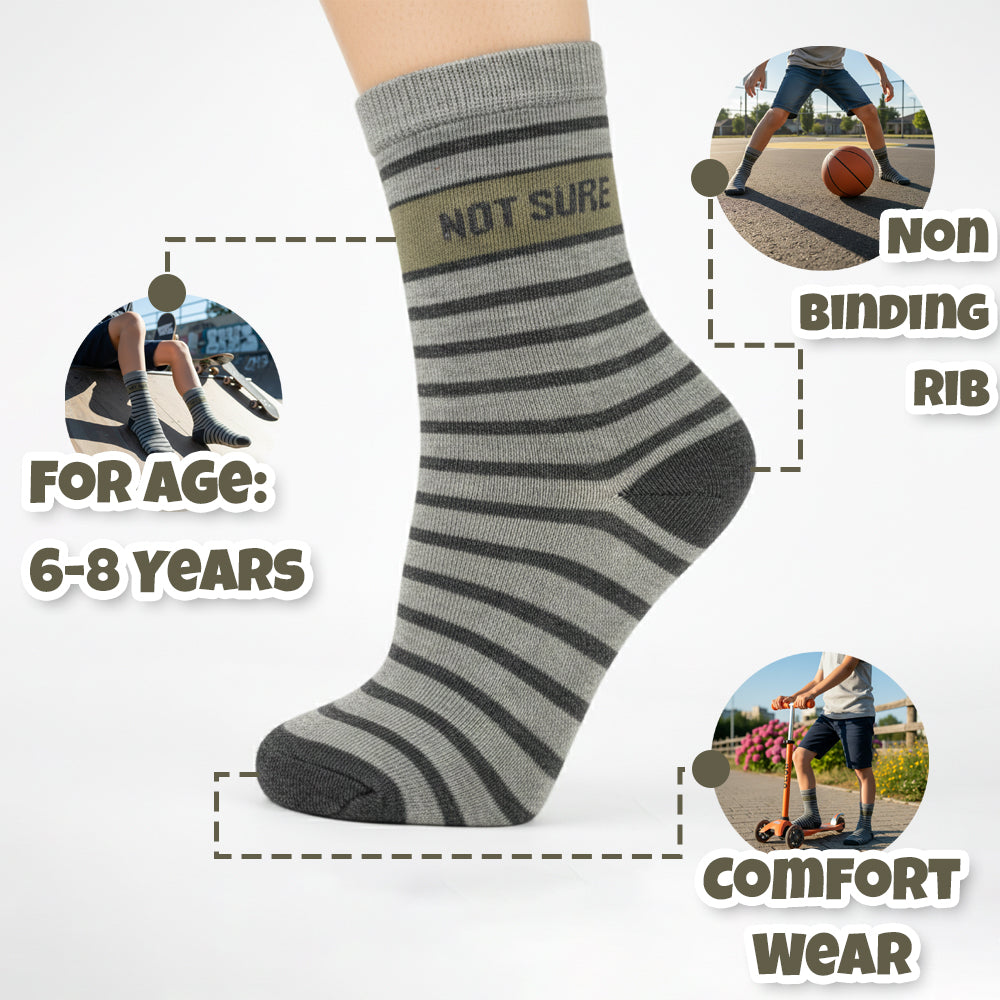 Boy's Cotton Striped Crew Socks