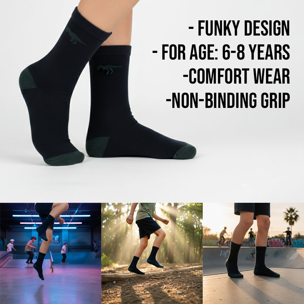 Boy's Dinosaur Adventure Crew Socks