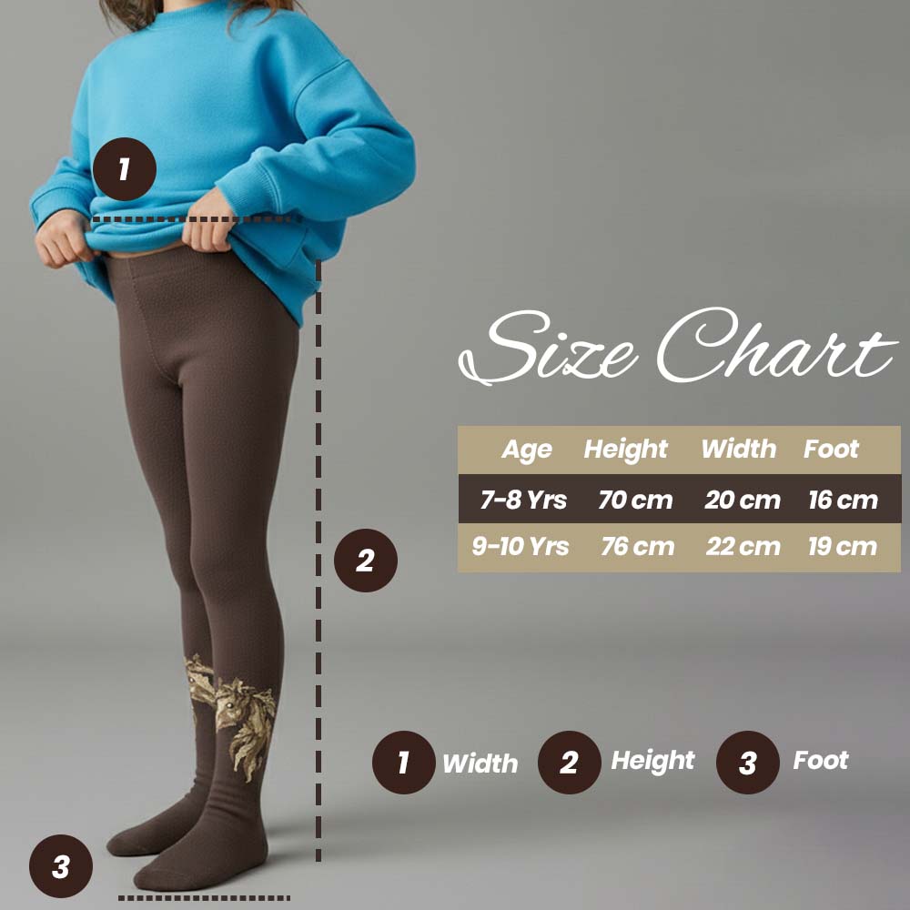 Cozy Knit Horse Print Girls Tight