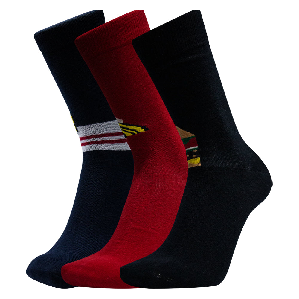 Funky Burger & Fries Print Socks For Men