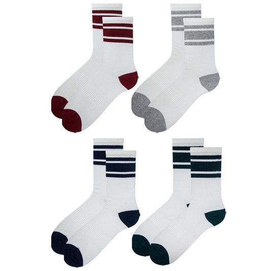 Men Retro Stripe Crew Socks