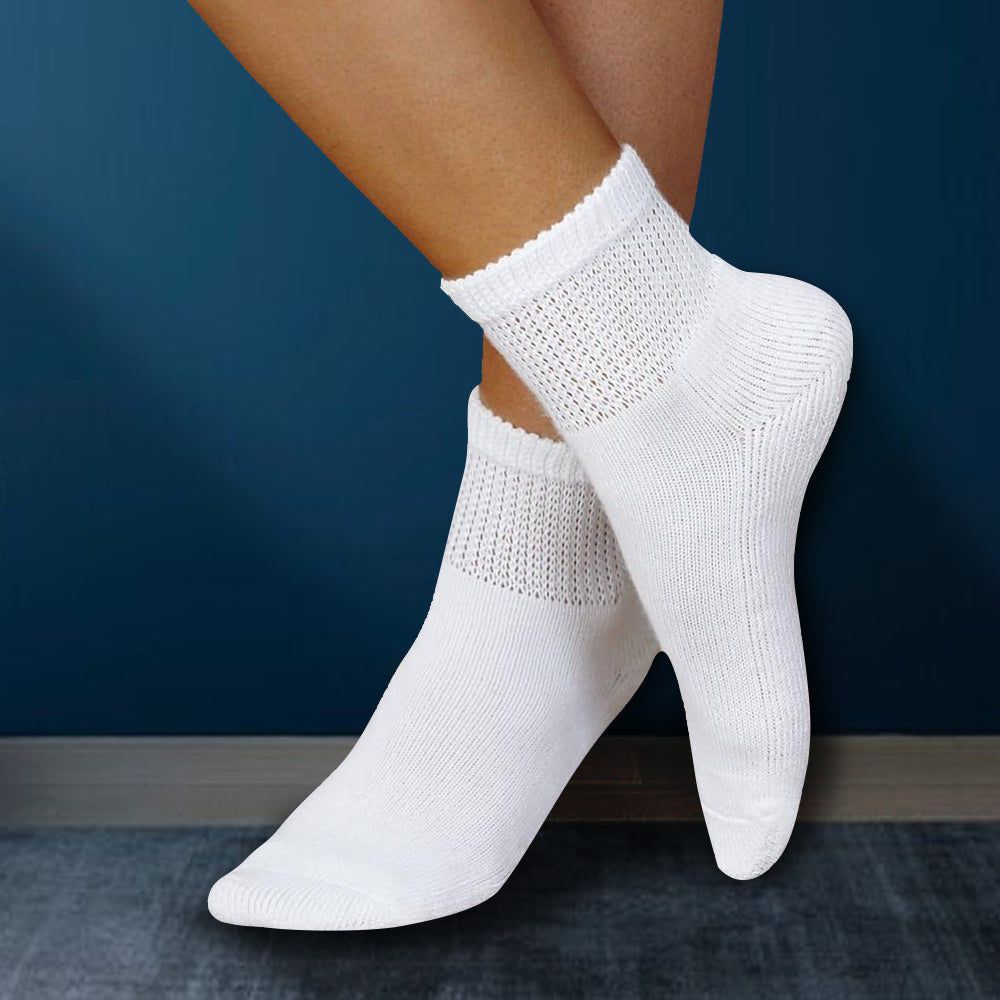 White Diabetic Socks For Men & Women