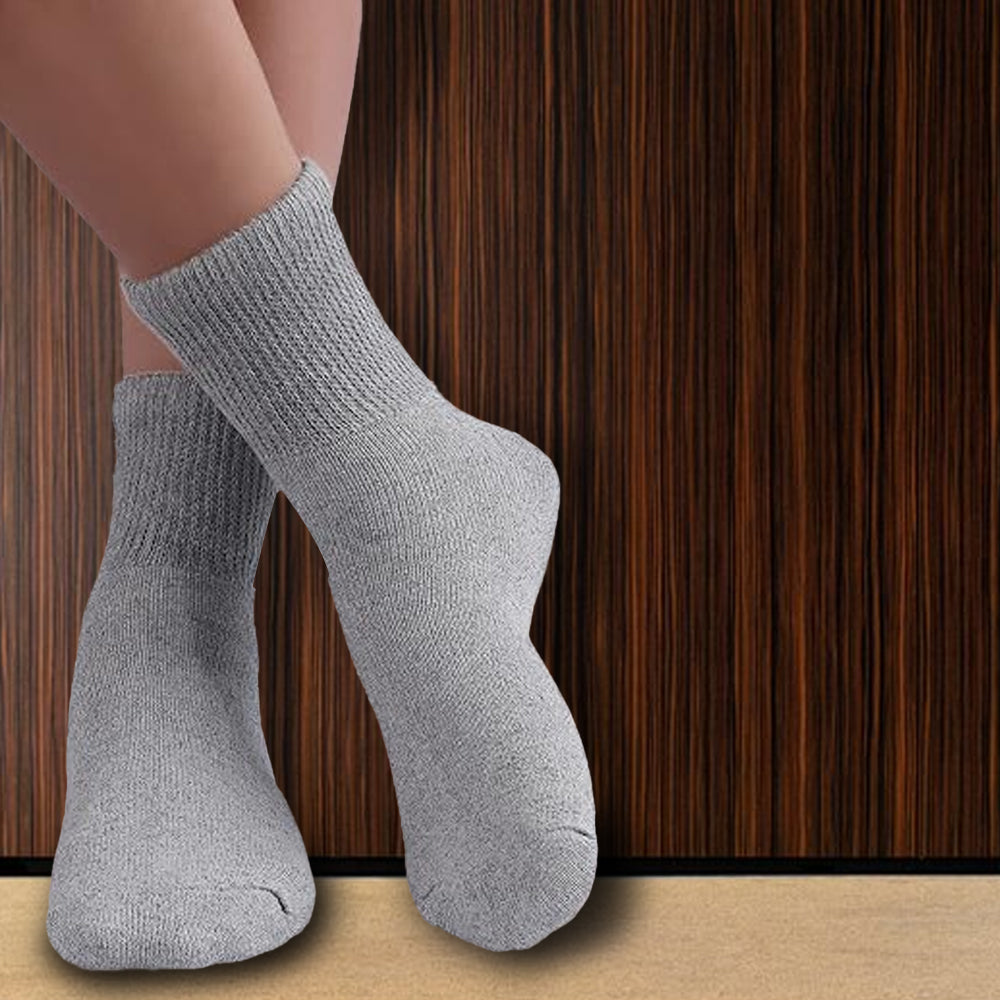 Unisex Grey Diabetic Socks