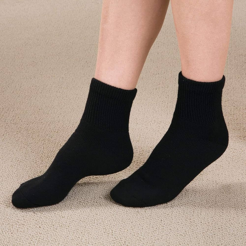 Unisex Black Diabetic Socks