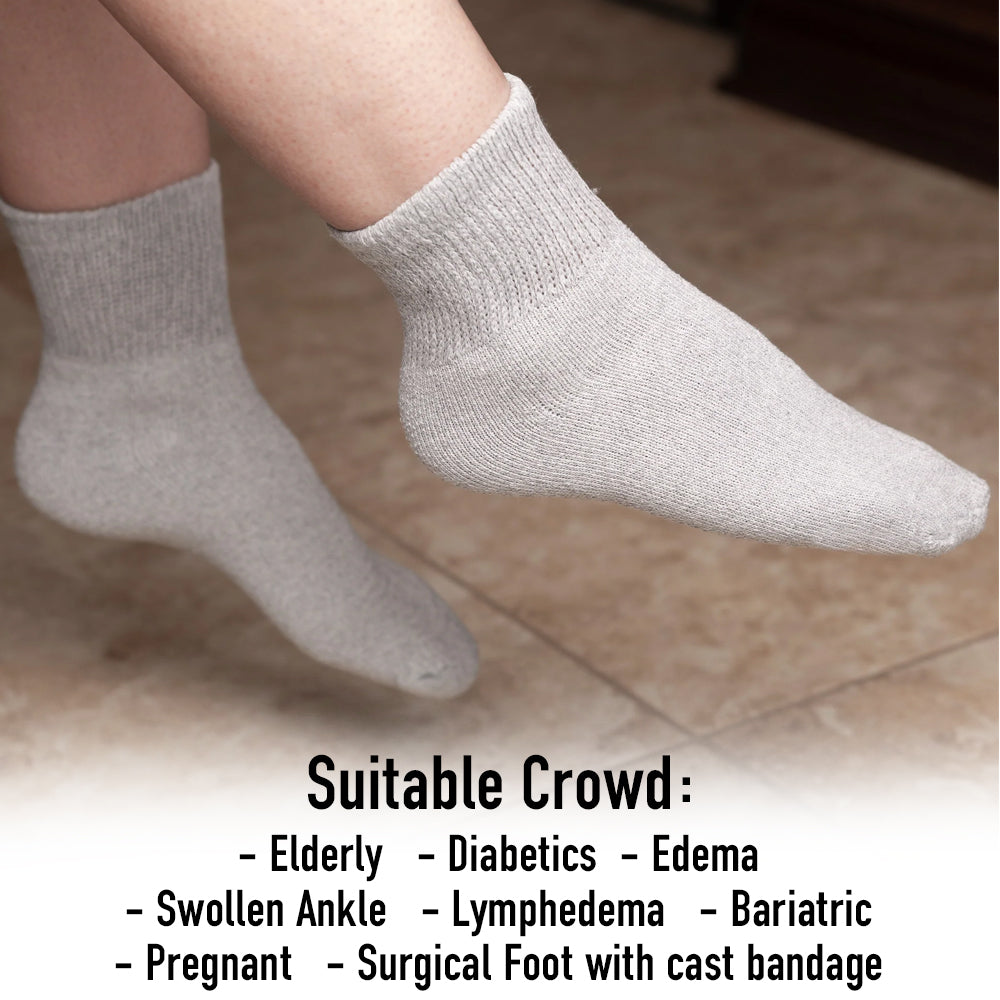 Unisex Grey Diabetic Socks