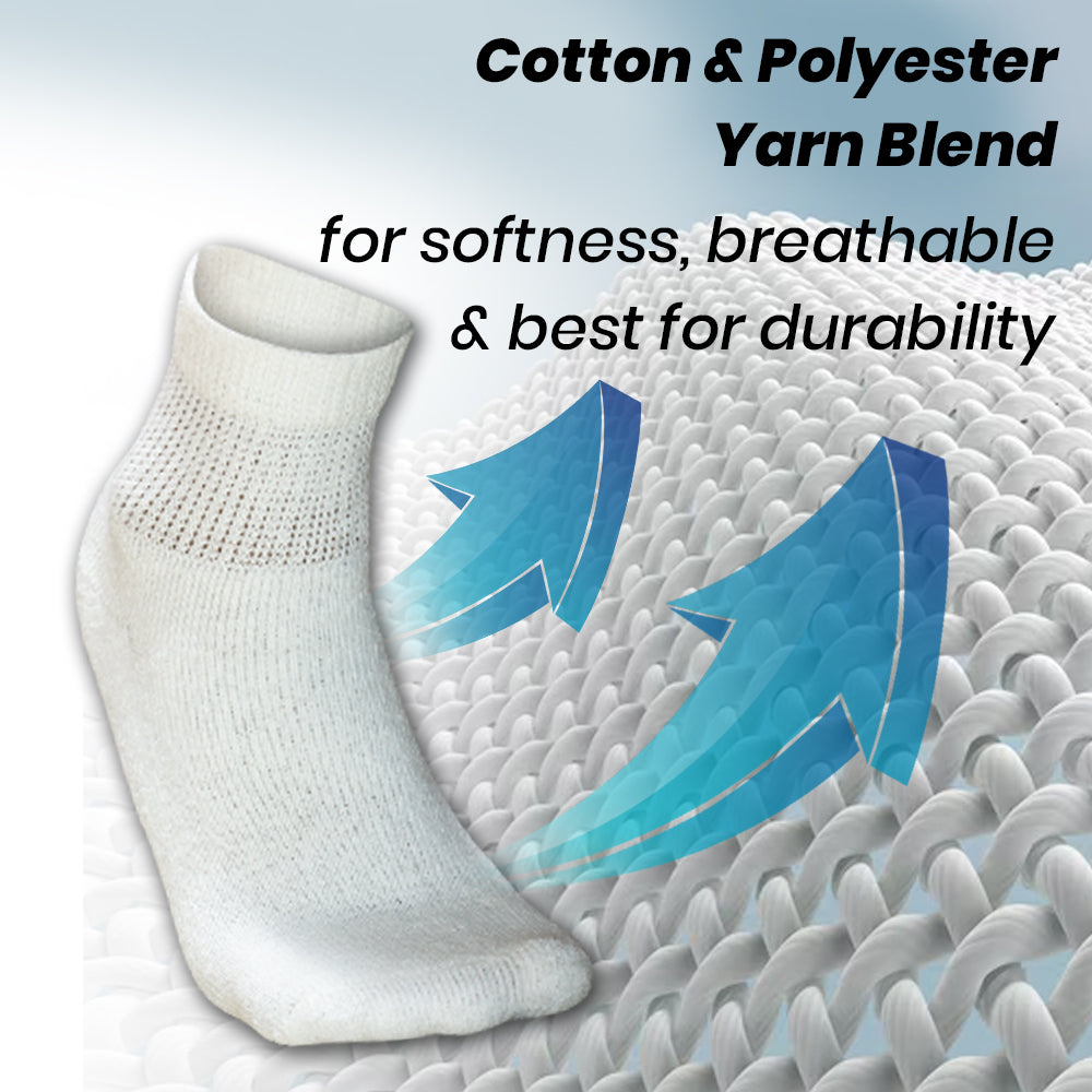 White Diabetic Socks For Men & Women