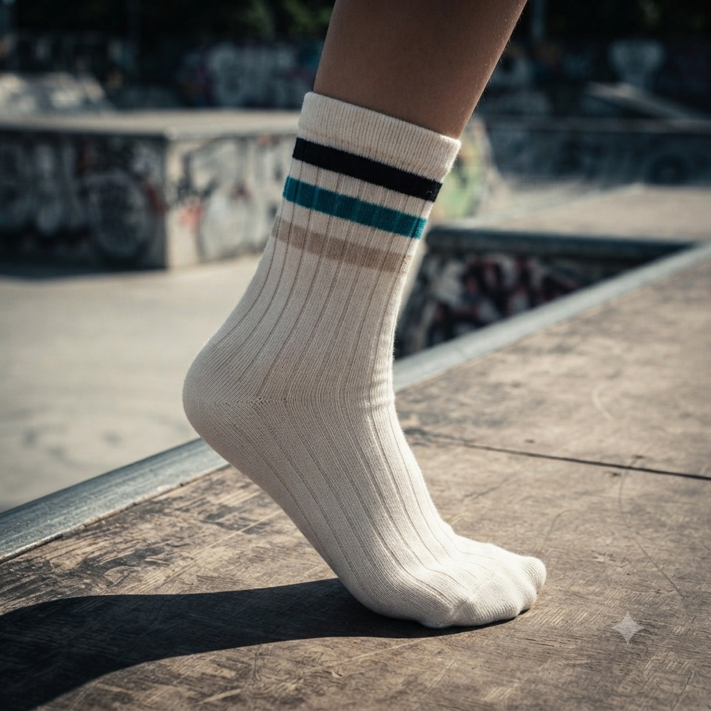 Boys Retro-Stripe Crew Socks