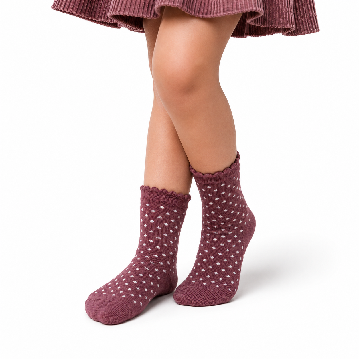 Polka Dot Ruffle Ankle Socks for Girls