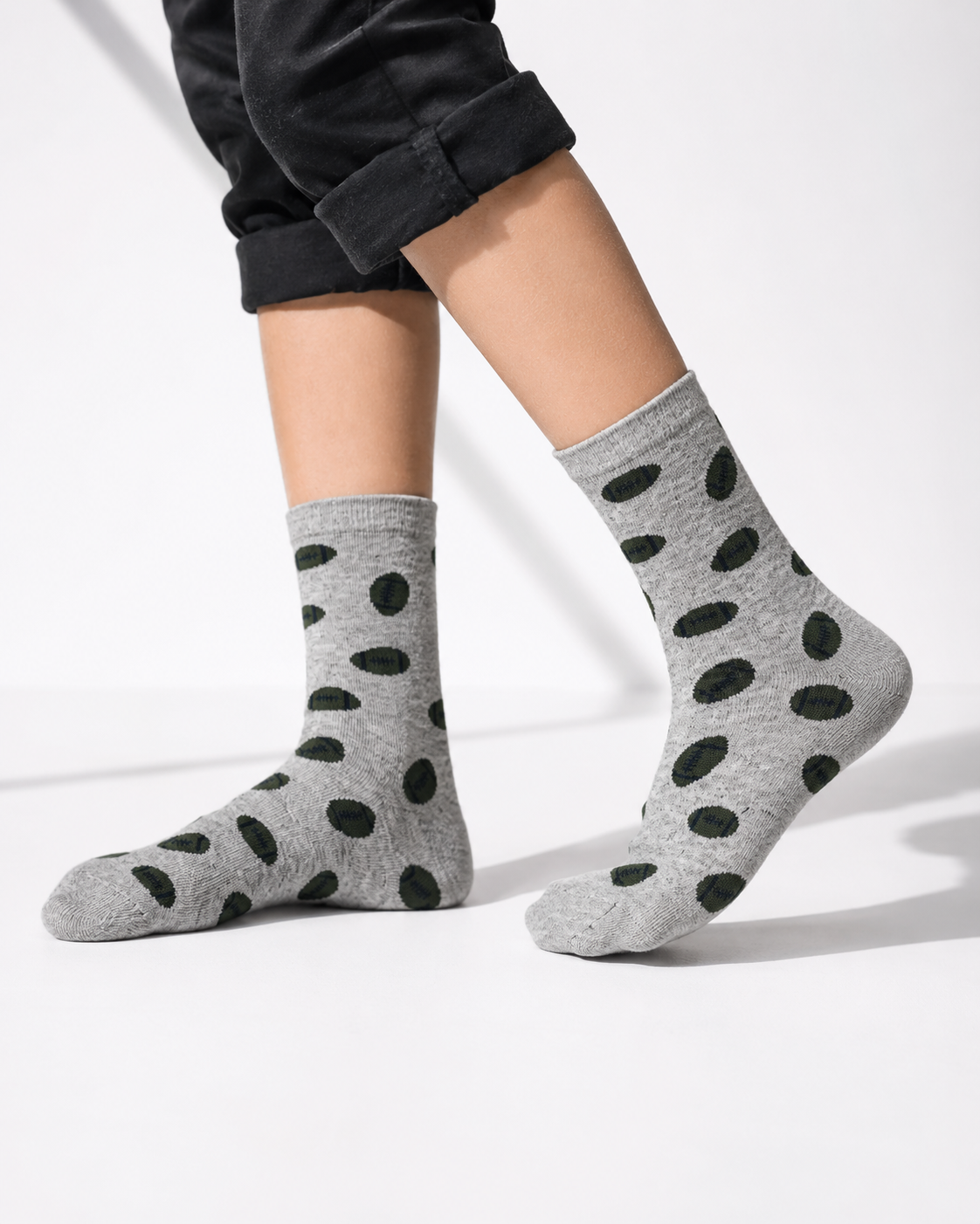 Boys Athletic Football Pattern Socks