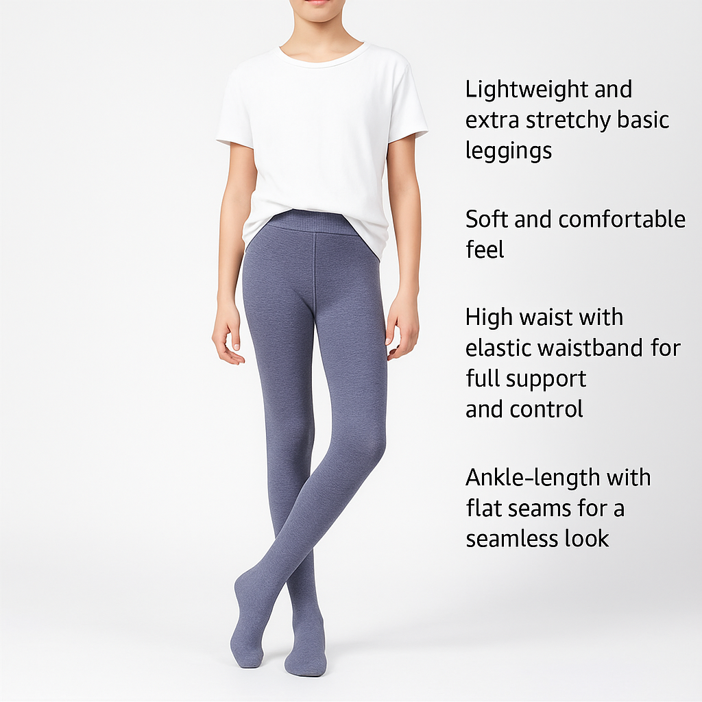 Comfy Knit Premium Girls Purple Tights