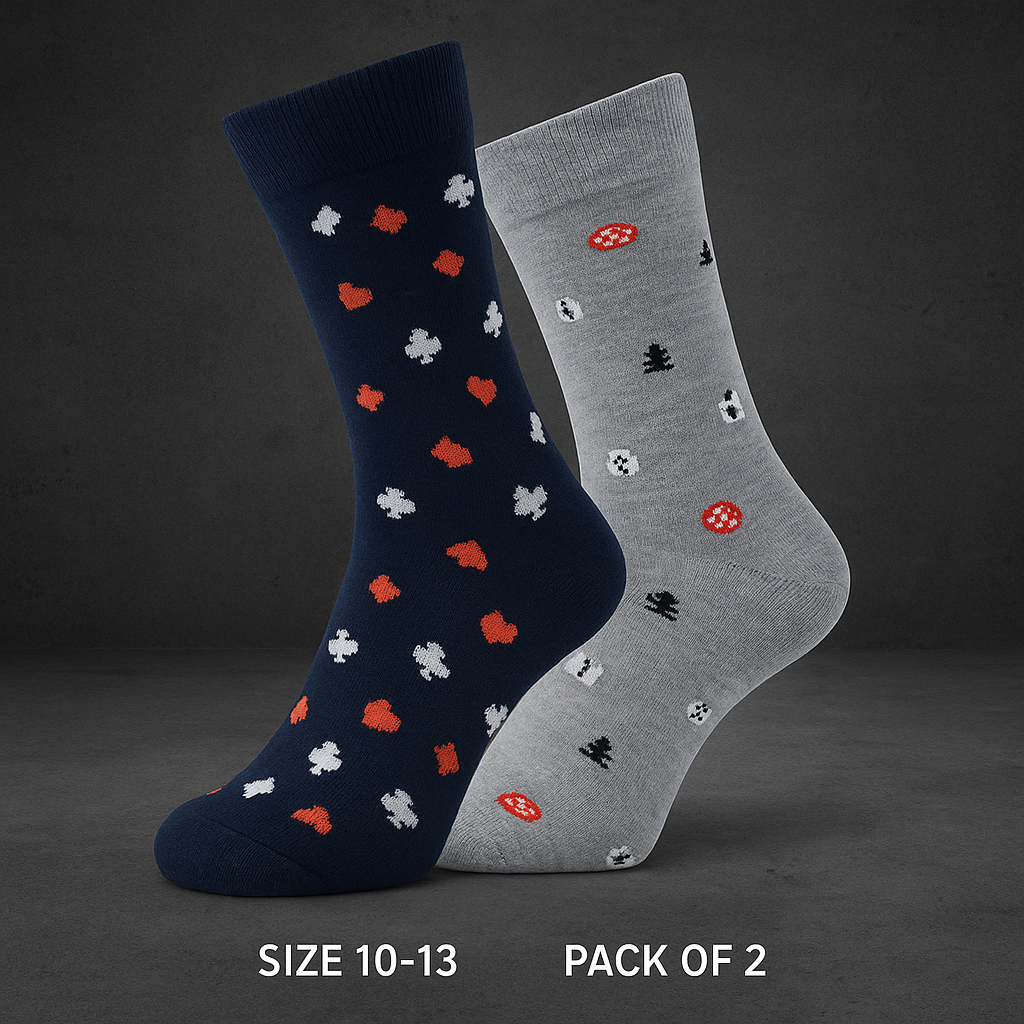 Pack of 3 - Men’s Fashion Crew Socks