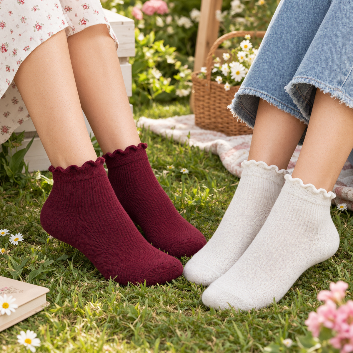 Women Ruffle Ankle Socks
