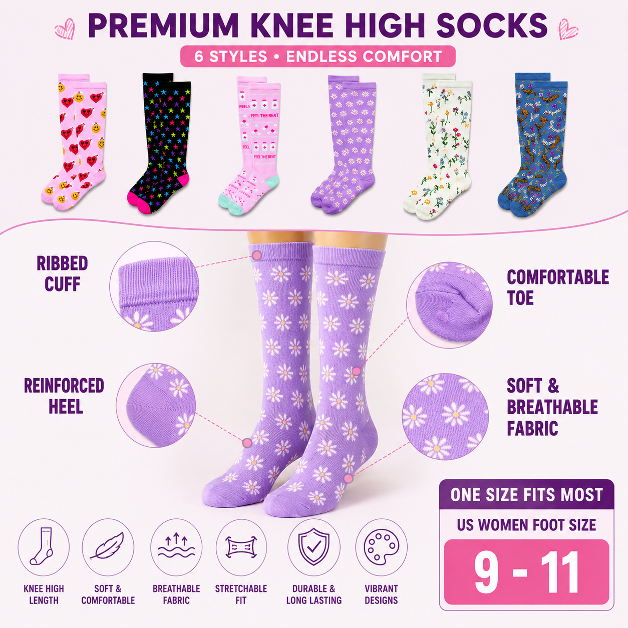 Knee High Compression Socks