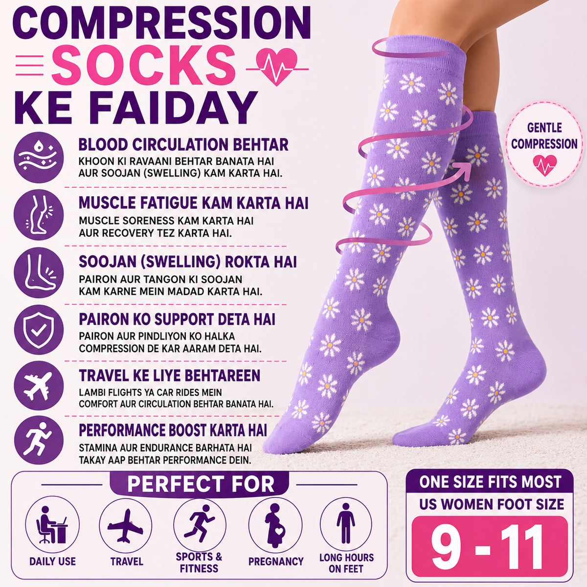 Knee High Compression Socks