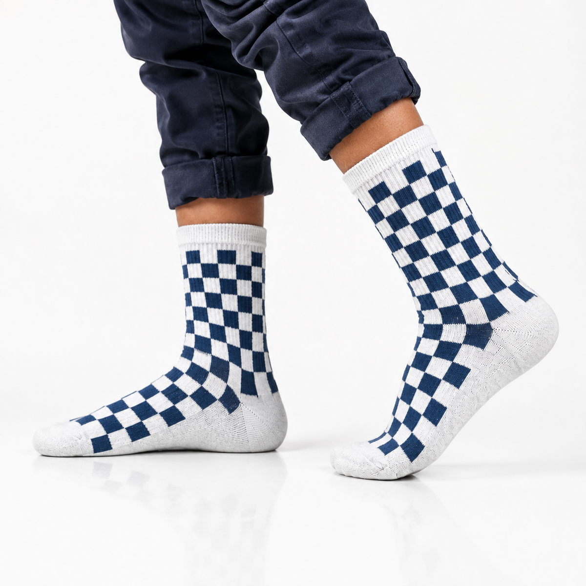 Boys Checkerboard Crew Socks