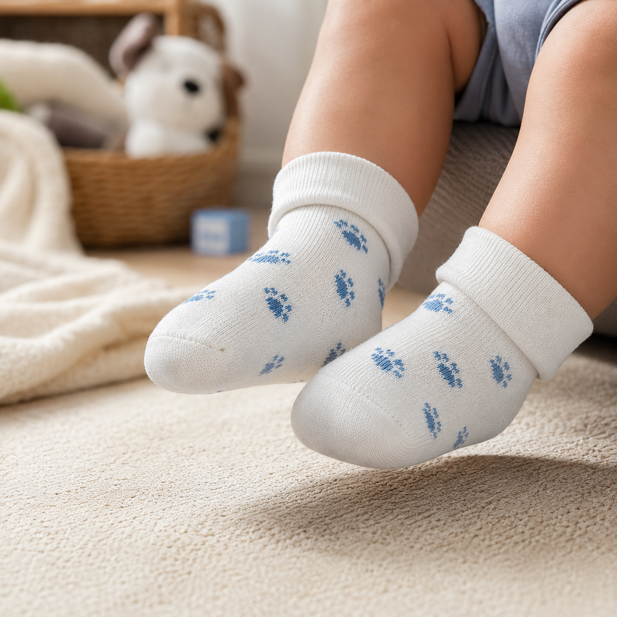 Animal Foot Print Newborn Baby Boy Socks