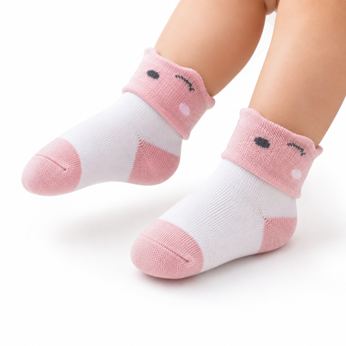 Cute Kitty Face Baby Socks for Girls