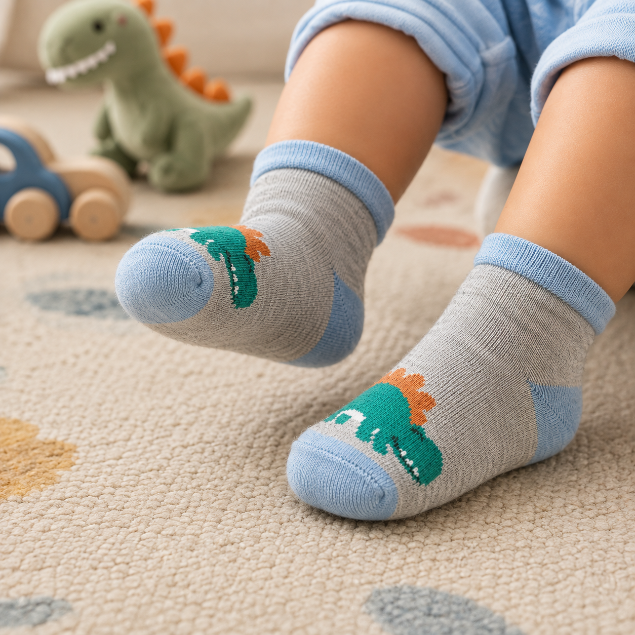 Baby Boy Dinosaur Print Socks