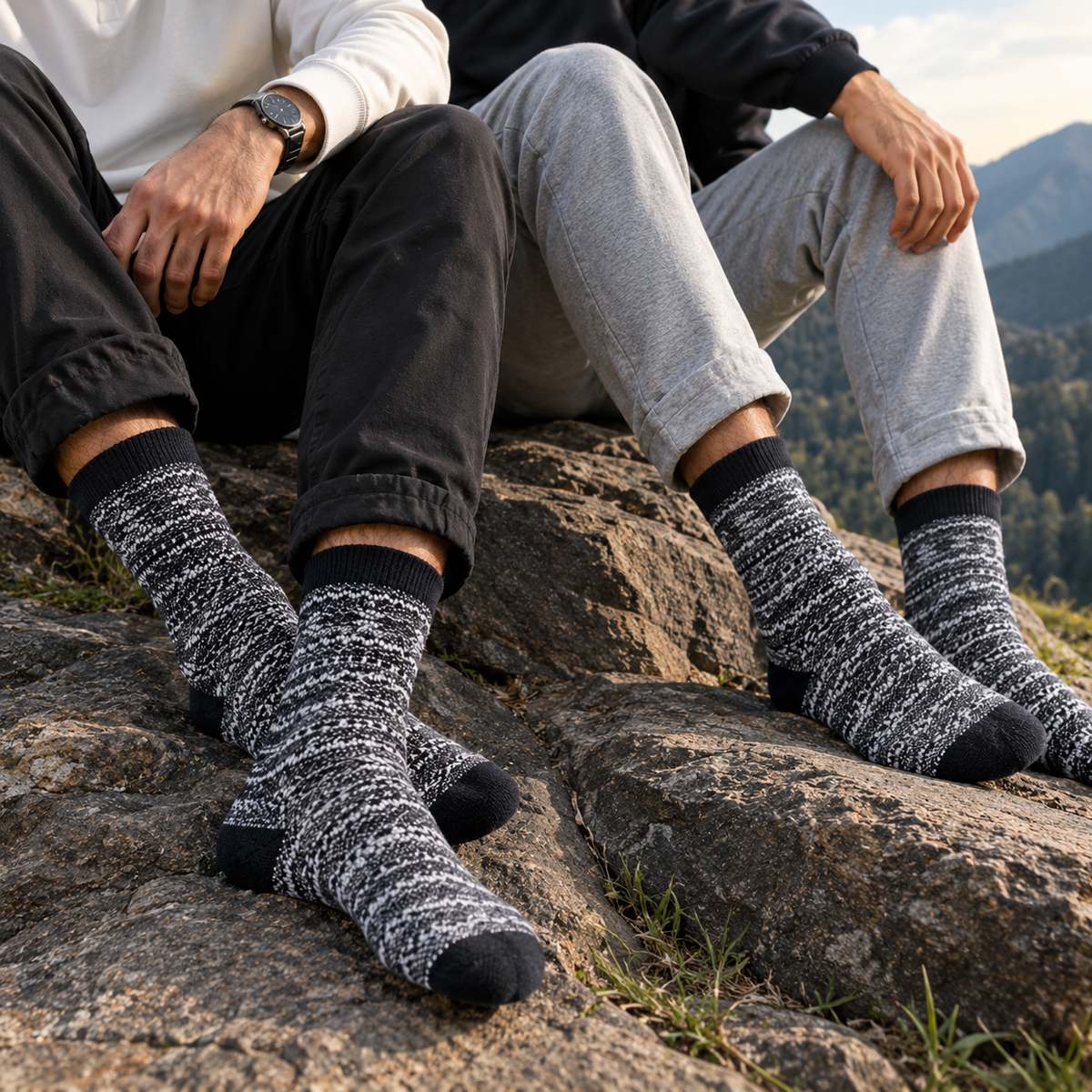 Men Knit Crew Socks