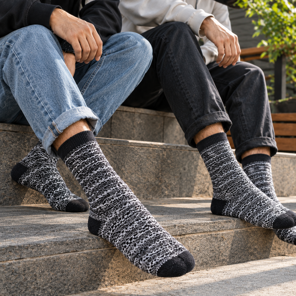 Men Knit Crew Socks