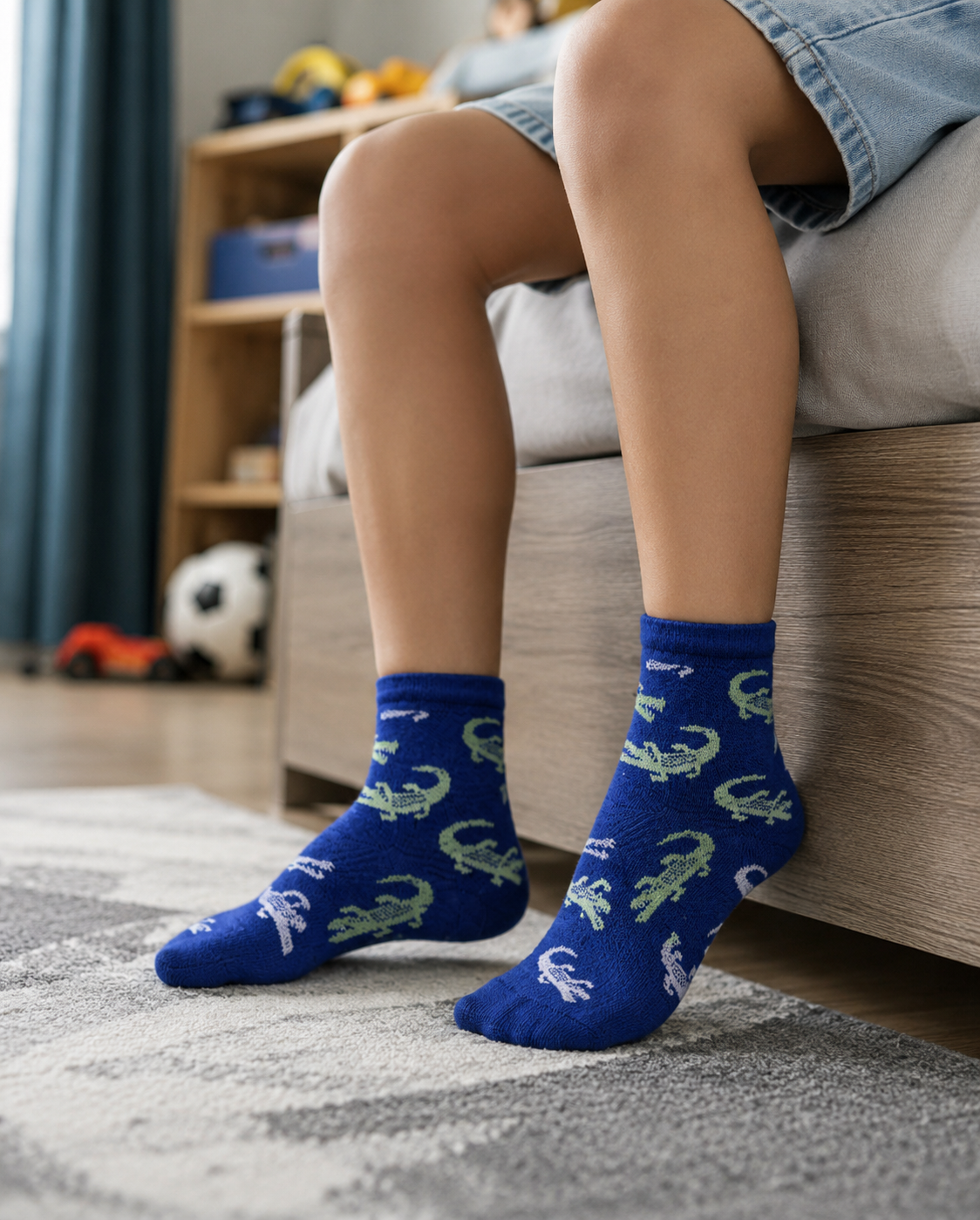 Boys Funky Alligator Crew Socks