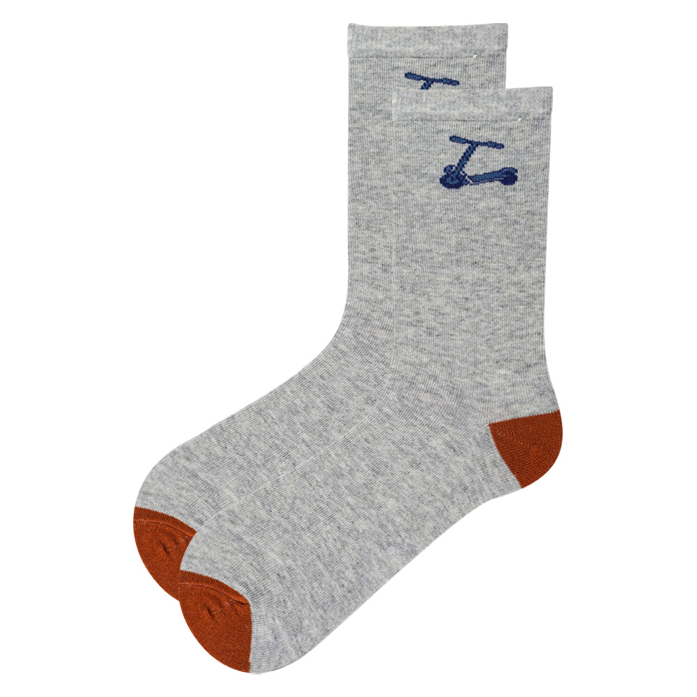 Boys Scooty Crew Grey Socks