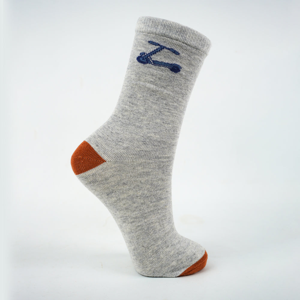 Boys Scooty Crew Grey Socks