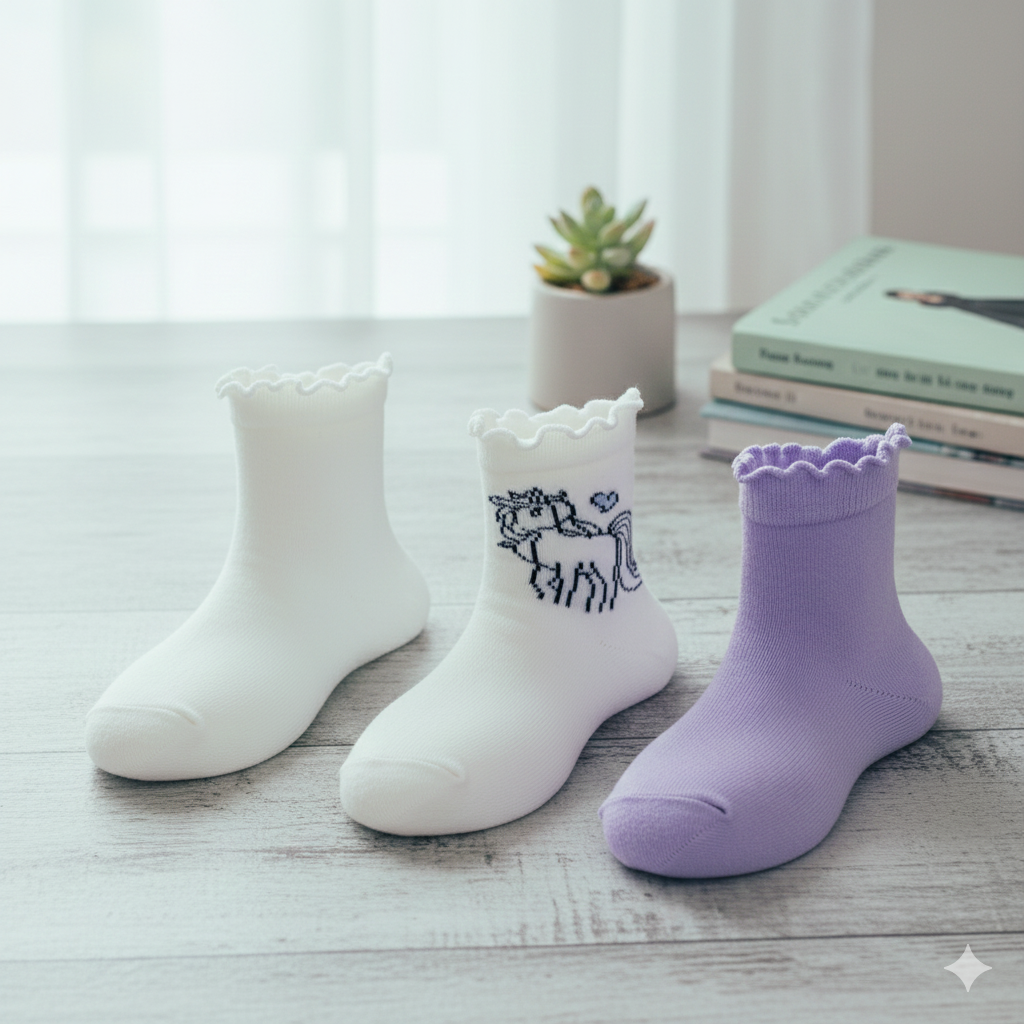 Cute Ruffle Ankle Socks for Girls
