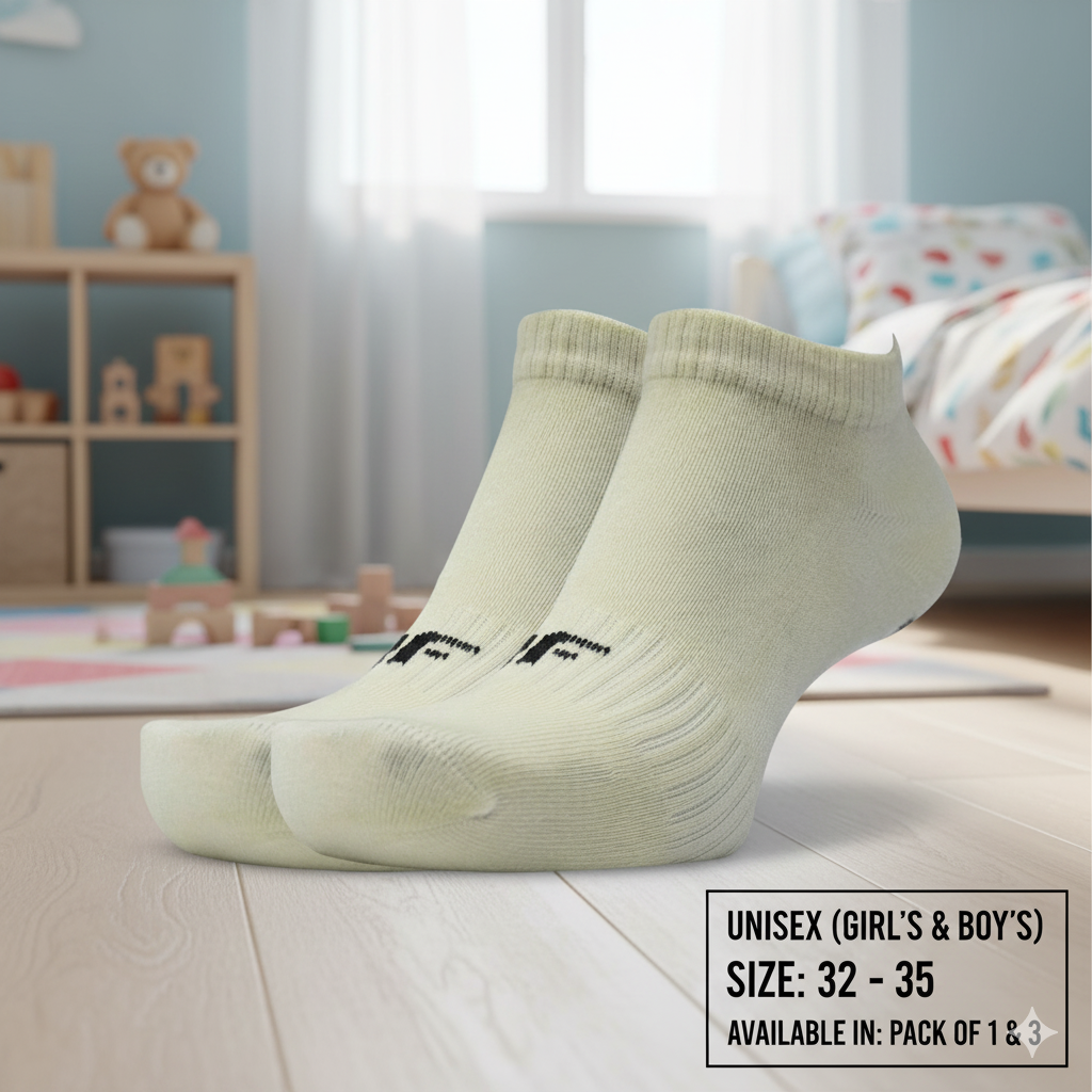 The Ultimate Comfort Plain Baby Yellow Ankle Socks