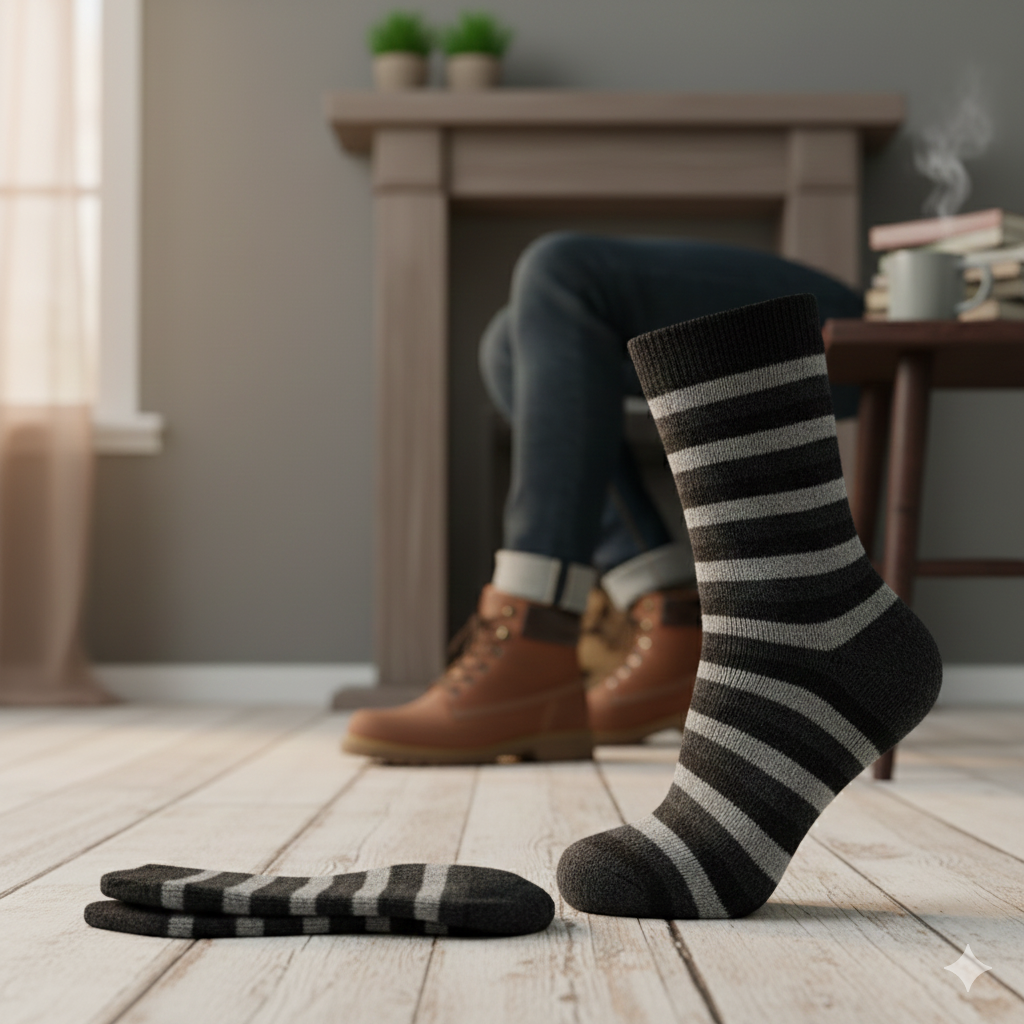 Thermal Striped Crew Sock