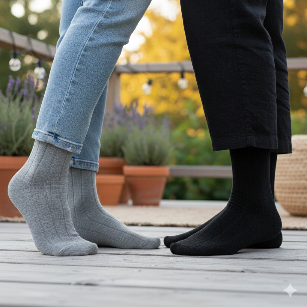 Unisex Ribbed Crew Socks