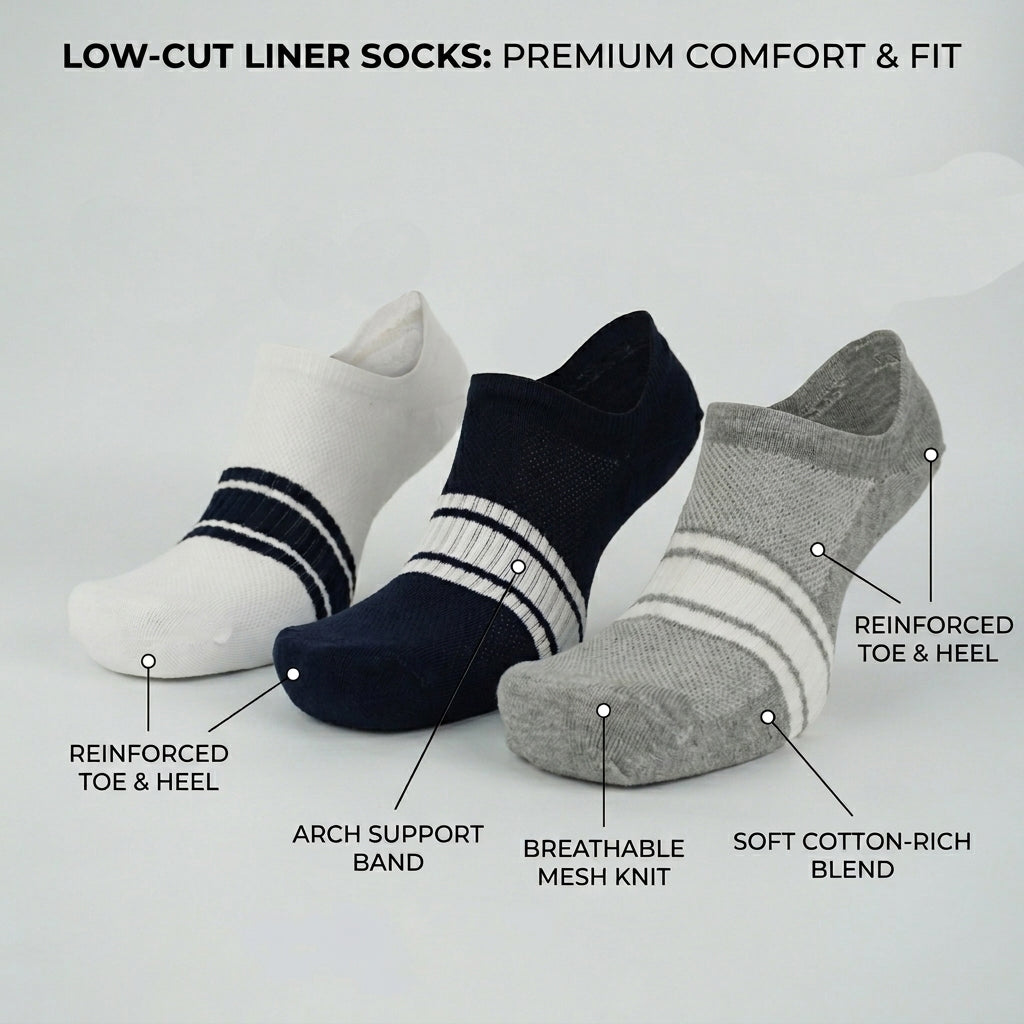 Men Striped Ankle Socks