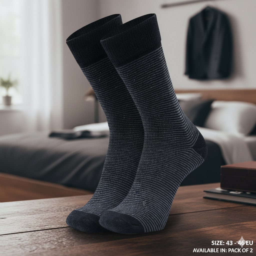 Men Elite Formal Striped Socks