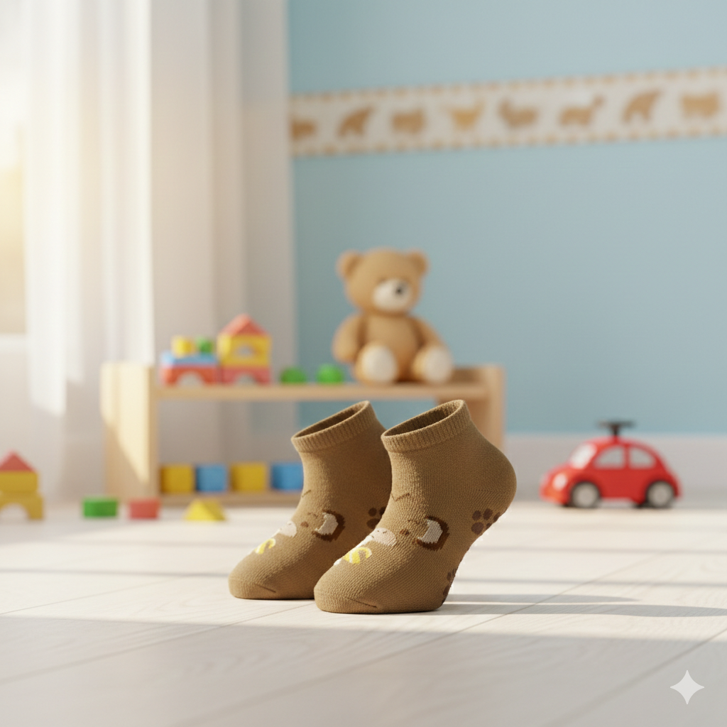 Boys Non-Slip Monkey Ankle Socks