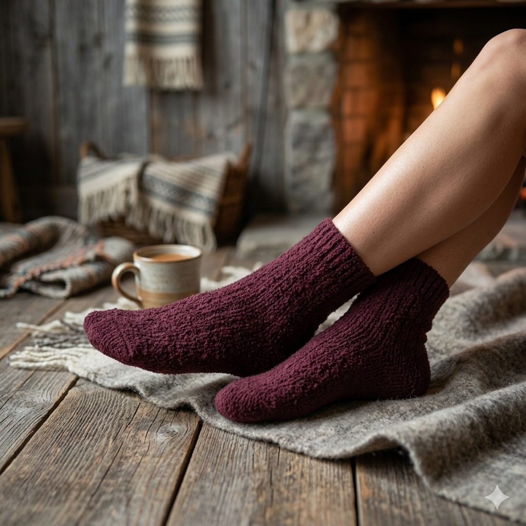 Girls Ultra-Soft Fuzzy Chenille Socks