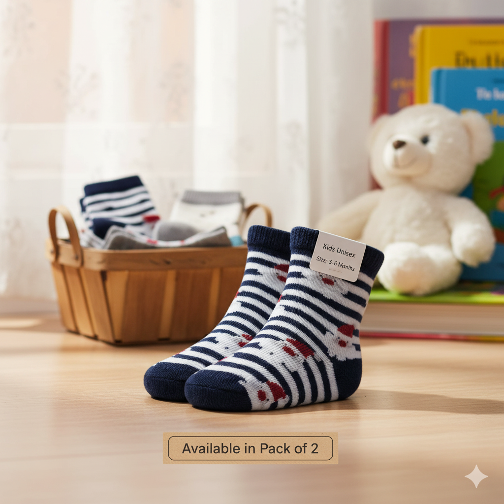 Kids Unisex Santa Claus Stripe Socks