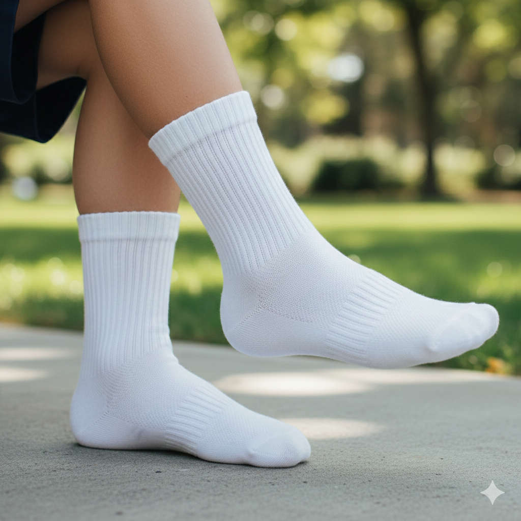 Unisex Cotton Ribbed Crew Socks