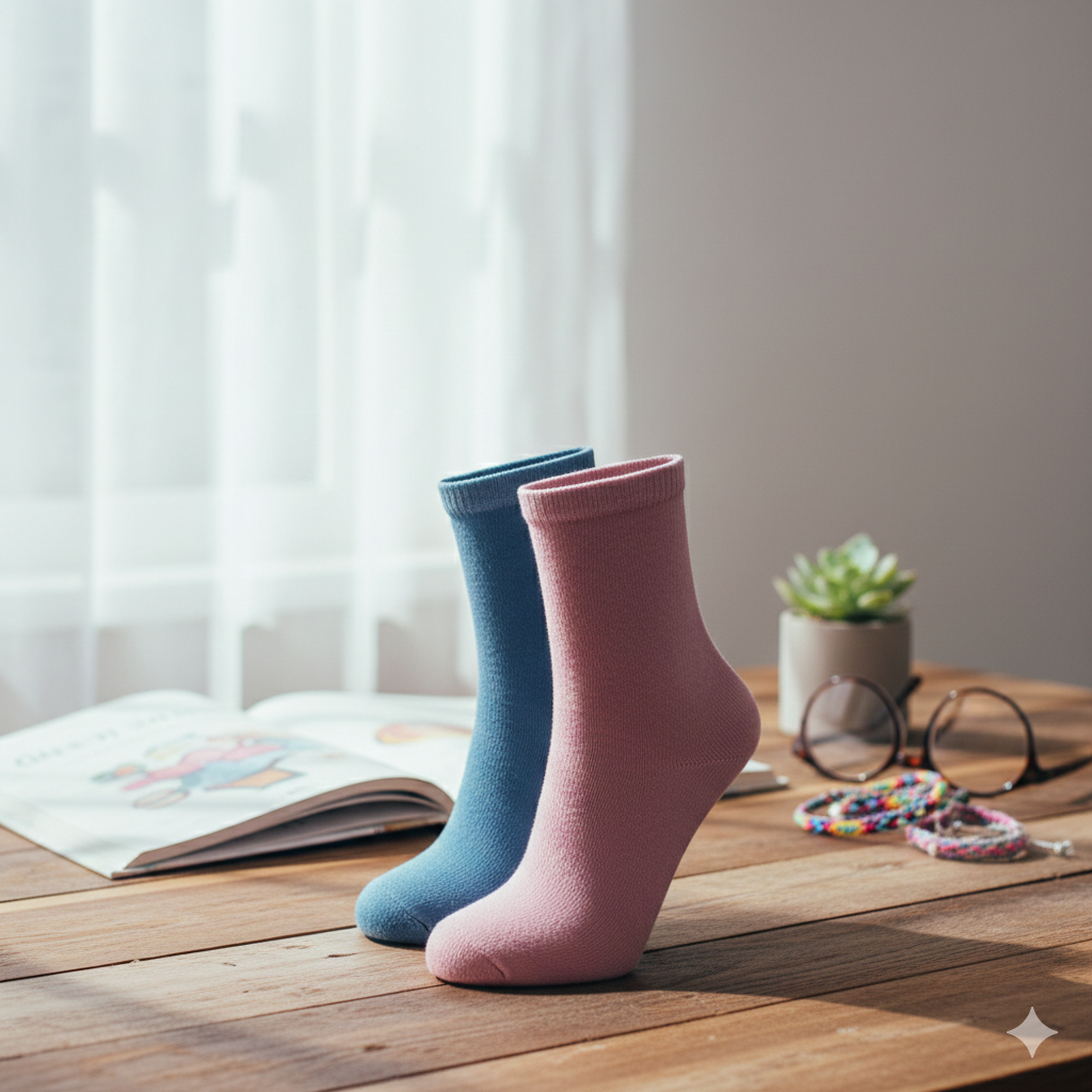 Girls' Comfort Crew Socks