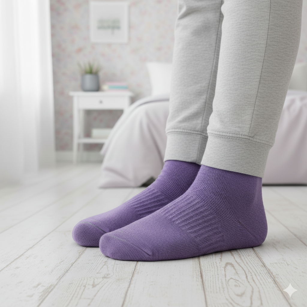 Plain Purple Ankle Socks - Socks For Girl's & Women
